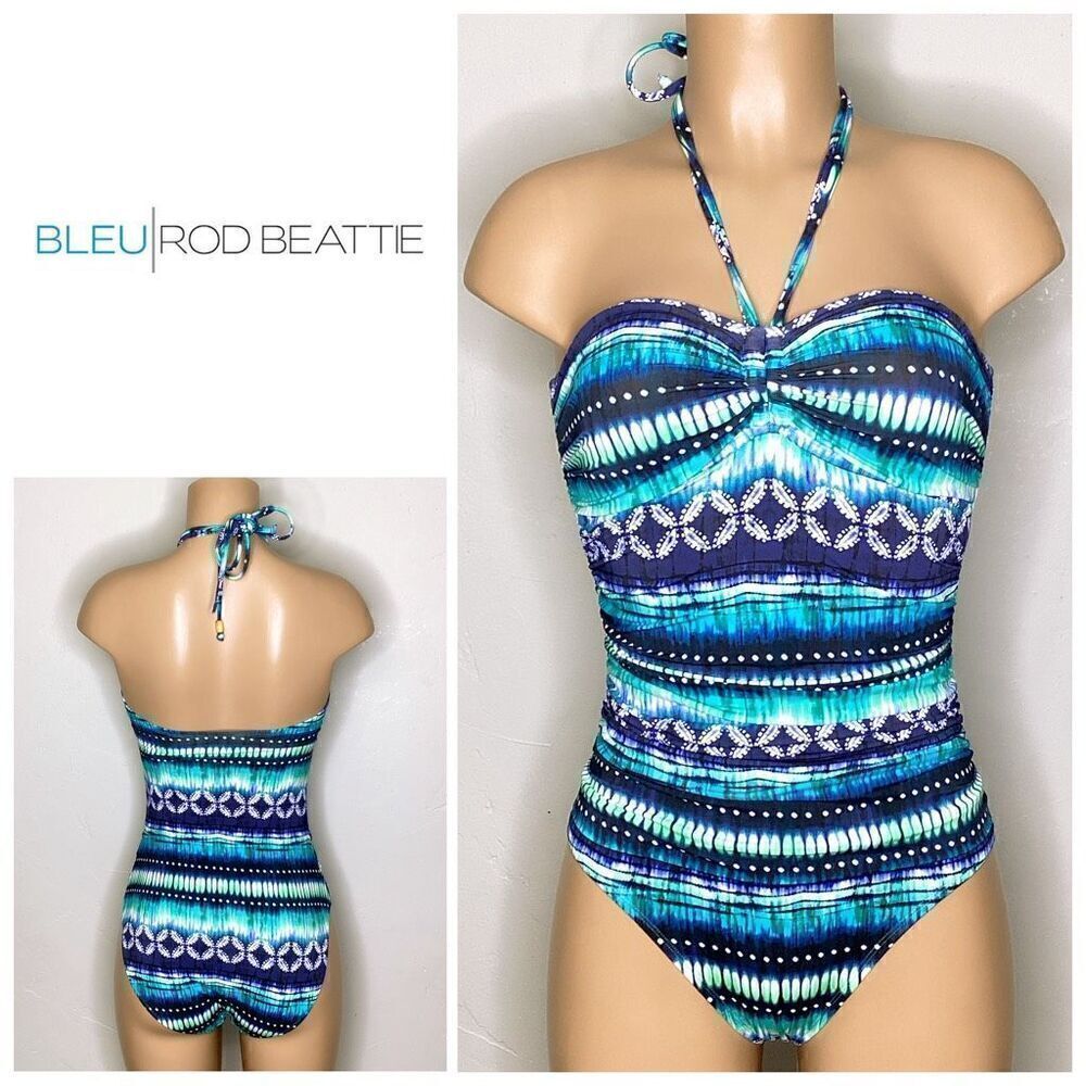 New. Bleu Rod Beattie navy swimsuit. 8. Retails $125